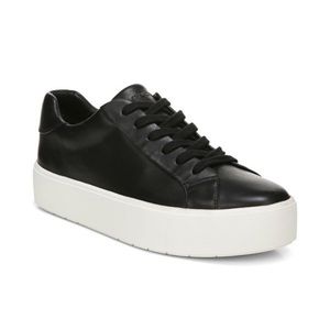 Vince Benfield Leather Platform Sneakers Black